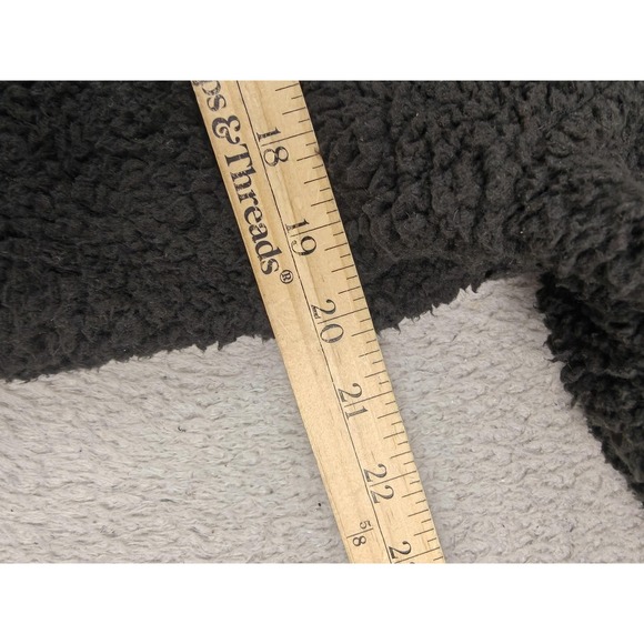 Andree By Unit Jacket Womens Small Black Sherpa Fleece Button Front Collared - Picture 6 of 7